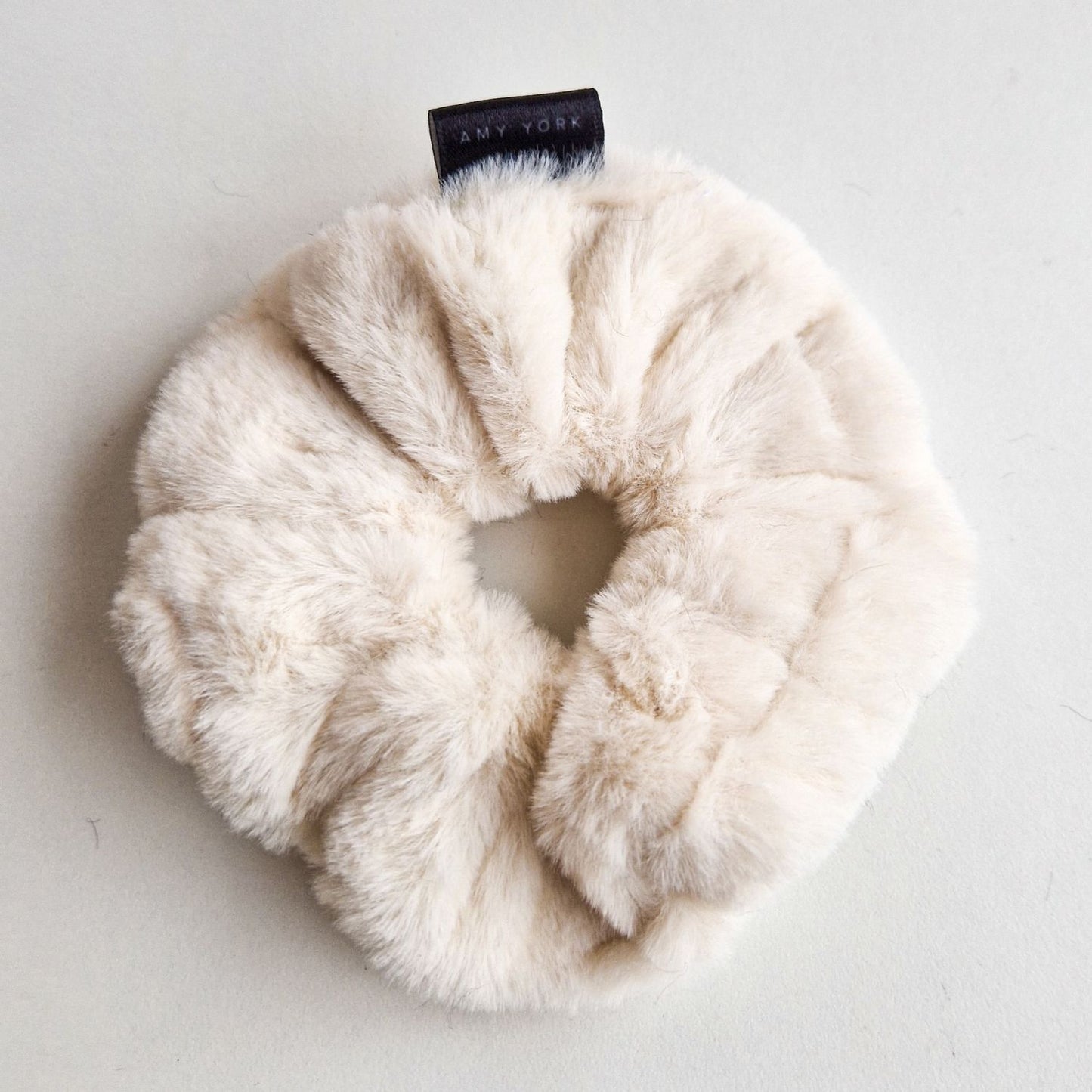 Faux-Fur Scrunchie - Cream