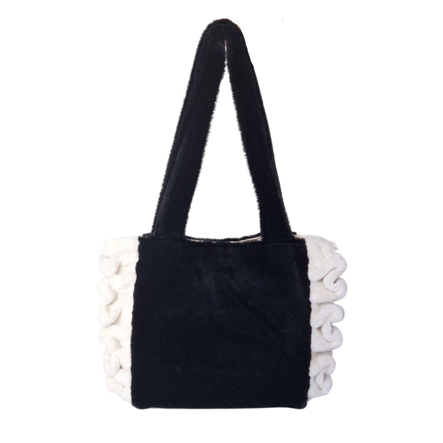 LUNA Handbag - Black & Cream