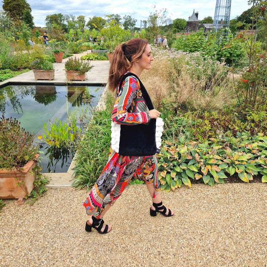 LUNA Handbag - Black & Cream