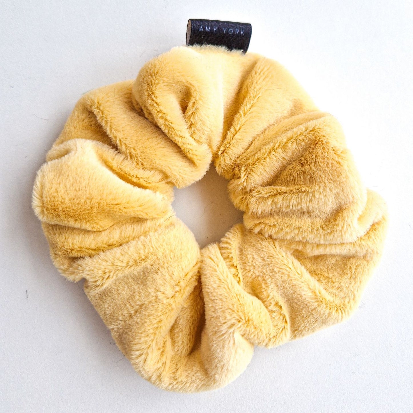 Faux-Fur Scrunchie - Yellow